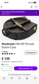 HardCase Piccolo Snare Case