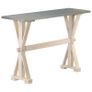 Console Table with Zinc Top 118x35x76 cm Solid Mango Wood Image 3