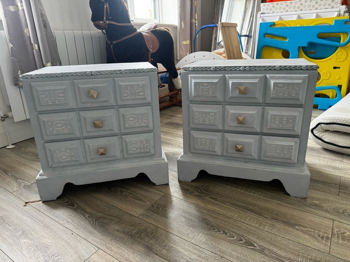 Up-cycled bedside lockers
