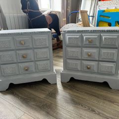 Up-cycled bedside lockers