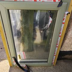PVC windows 47and half inches long by 27 inches wide.Never used