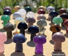 Mini Crystal Carvings Gemstones Mushroom, Heart, Star, Moon ect