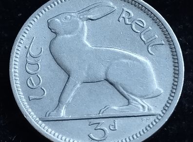 Ireland - 1946 - 3 Pence - Hare - KM.12a - [2721]