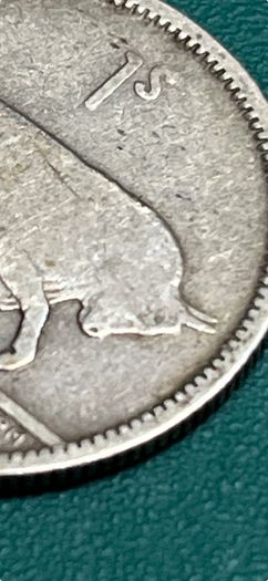 1928 Irish Free State Shilling & Farthing High-Grade EF/AU Rare Detail