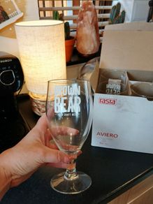 Set of six large glasses