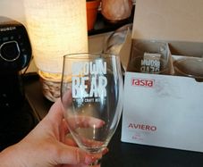 Set of six large glasses