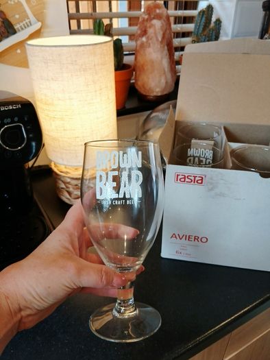 Set of six large glasses