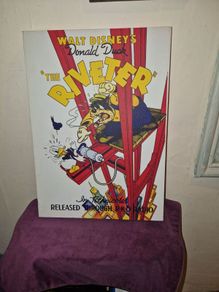 Walt Disney's Donald Duck " The Riveter" print on Canvas