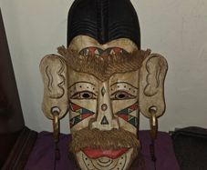 Large carved African Mask wall hanging