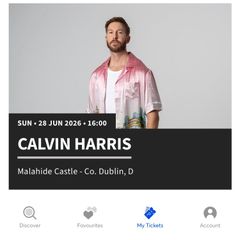 x1 Calvin Harris Ticket