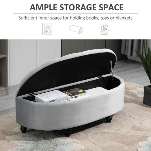 Velvet Storage Bench
