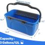 Window Cleaning Kit with 12L Bucket, 35cm Window Squeegee and 38cm Scrubber with 155cm Long Handle, Professional Window Cleaning Equipment Washing Kit Cleaner Tool for Home Outdoor Commercial Use Image 3