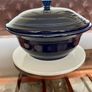 Vintage Fiestaware Cobalt Blue Covered Casserole Dish Homer Laughlin HLC with Lid USA Oven to Table Image 10