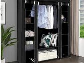 BRAND NEW Clothes Storage Organizer Shelf With Rack Non-Woven Fabrics Portable Bedroom Furniture 175x150x45cm