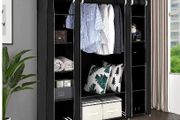 BRAND NEW Clothes Storage Organizer Shelf With Rack Non-Woven Fabrics Portable Bedroom Furniture 175x150x45cm