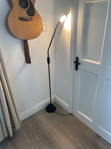Halogen Lamp Tall Black Metal