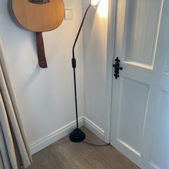 Halogen Lamp Tall Black Metal