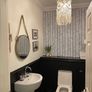Geometric Pattern Modern Minimalist Wallpaper Herringbone Black White Vinyl Self Adhesive Decorative (MULTIPLE SIZES) Image 3