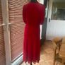 Red maxi dress. Image 4