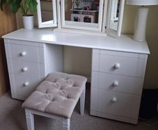Vanity table and stool