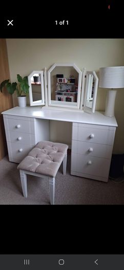 Vanity table and stool