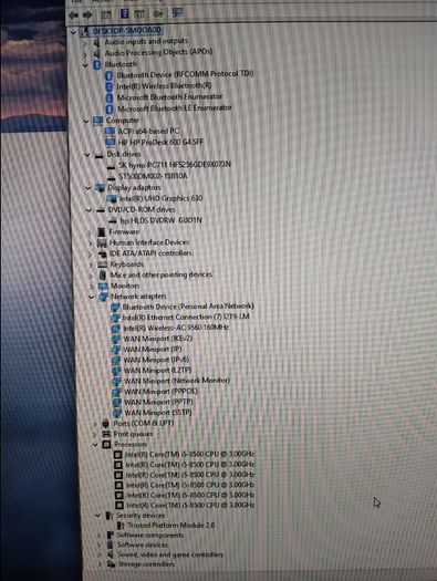 HP ProDesk 600 G4 SFF (i5 8th Gen) and power cable