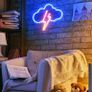 Neon Sign, Acrylic Cloud Lightning Led Neon Light Wall Light Led Wall Decor, Battery or USB Powered Light Up Acrylic Neon Sign for Bedroom, Kids Room, Bar, Party, Christmas (FREE POSTAGE) Image 5
