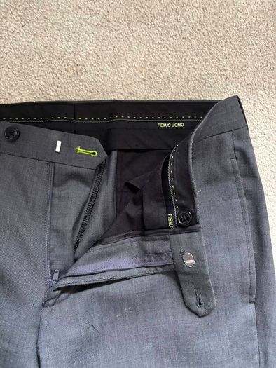 Remus Uomo Slim Fit Grey Wool Rich Suit (36R / 32S)