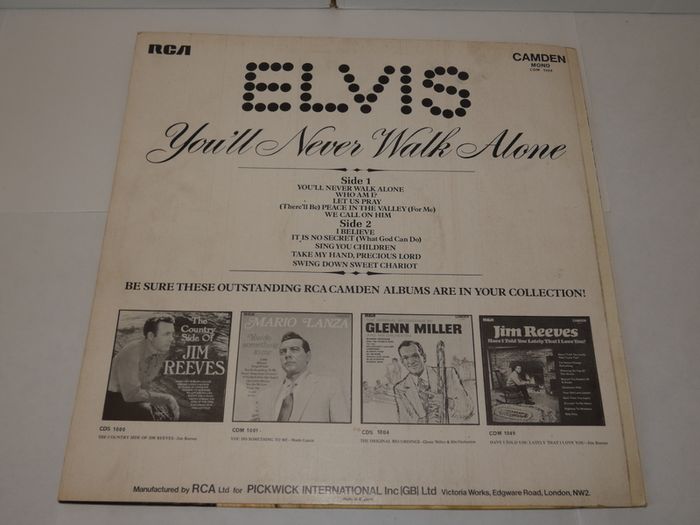 Elvis Presley Youll Never Walk Alone Uk Pressing 1971 Lp