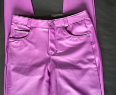 Freddy WR.UP XS Purple Faux Leather Shaping Pants High Waist Sculpting Skinny Y2K