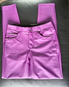Freddy WR.UP XS Purple Faux Leather Shaping Pants High Waist Sculpting Skinny Y2K