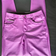 Freddy WR.UP XS Purple Faux Leather Shaping Pants High Waist Sculpting Skinny Y2K