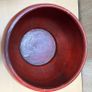 Vintage Chinese Red Lacquer Wood Rice Basket Food Carrier Bowl Image 7
