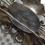 Vintage Sterling silver onyx stone brooch Image 3