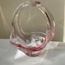 Vintage Hand-Blown Glass Basket Image 2