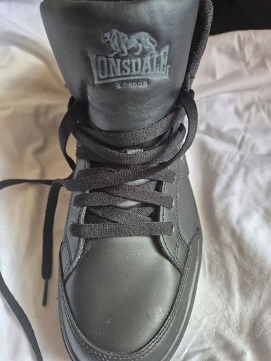 New Lonsdale Black High-Top Trainers