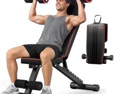 Adjustable Weight Bench for Home Gym, 300 KG Capacity Workout Bench, Foldable Incline Decline Bench Press Bench with 11 Backrest Positions for Full Body Strength Training