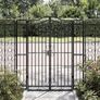 Garden Gate Black 121x8x180 cm Wrought Iron Image 3