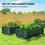 Set of 2 Steel Raised Planter Boxes Image 4