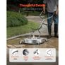 24" Pressure Washer Surface Cleaner, Stainless Steel Pressure Washer Attachments with 4 Wheels, 4000 Max PSI, 3/8 Quick Connector, 2 Spray Nozzles Image 5