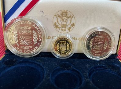 USA 1994 Gold Coin 5 Dollar Proof Coin Set + Silver