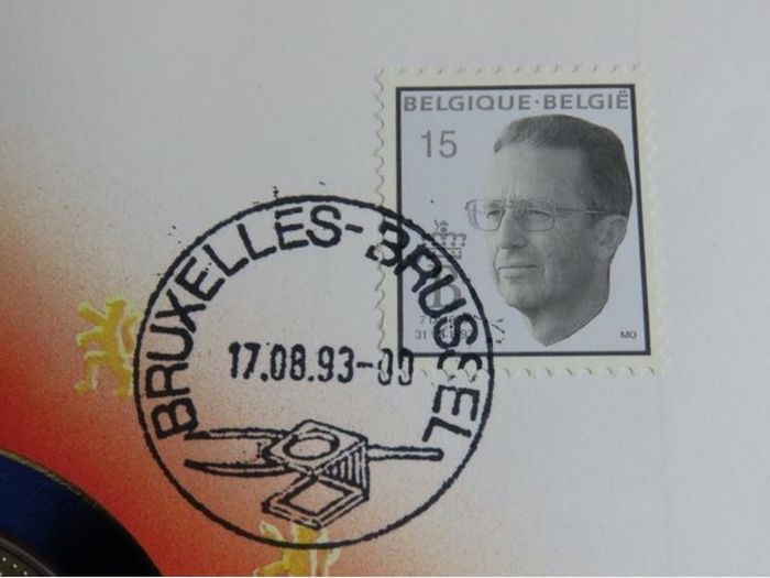 King of Belgium coin medal stamp cover 1993