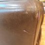 3-seater brown leather sofa Image 3
