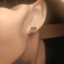 Solid Sterling Silver 8 mm Cushion Cut Swarovski Zirconia Studs Image 5