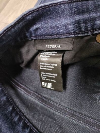Paige Federal Straight Leg Jeans Mens W34 L30