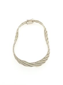 Vintage 925 Sterling Silver Wide Woven Link Italian Bracelet