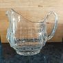 Large Pressed Heavy Glass Pitcher Jug. Image 4