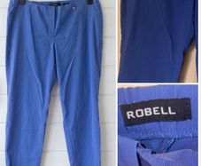 Robell designer trousers comfy chic blue