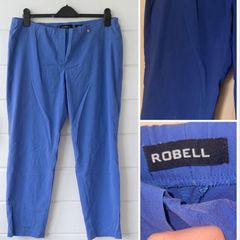 Robell designer trousers comfy chic blue