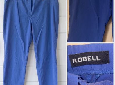 Robell designer trousers comfy chic blue